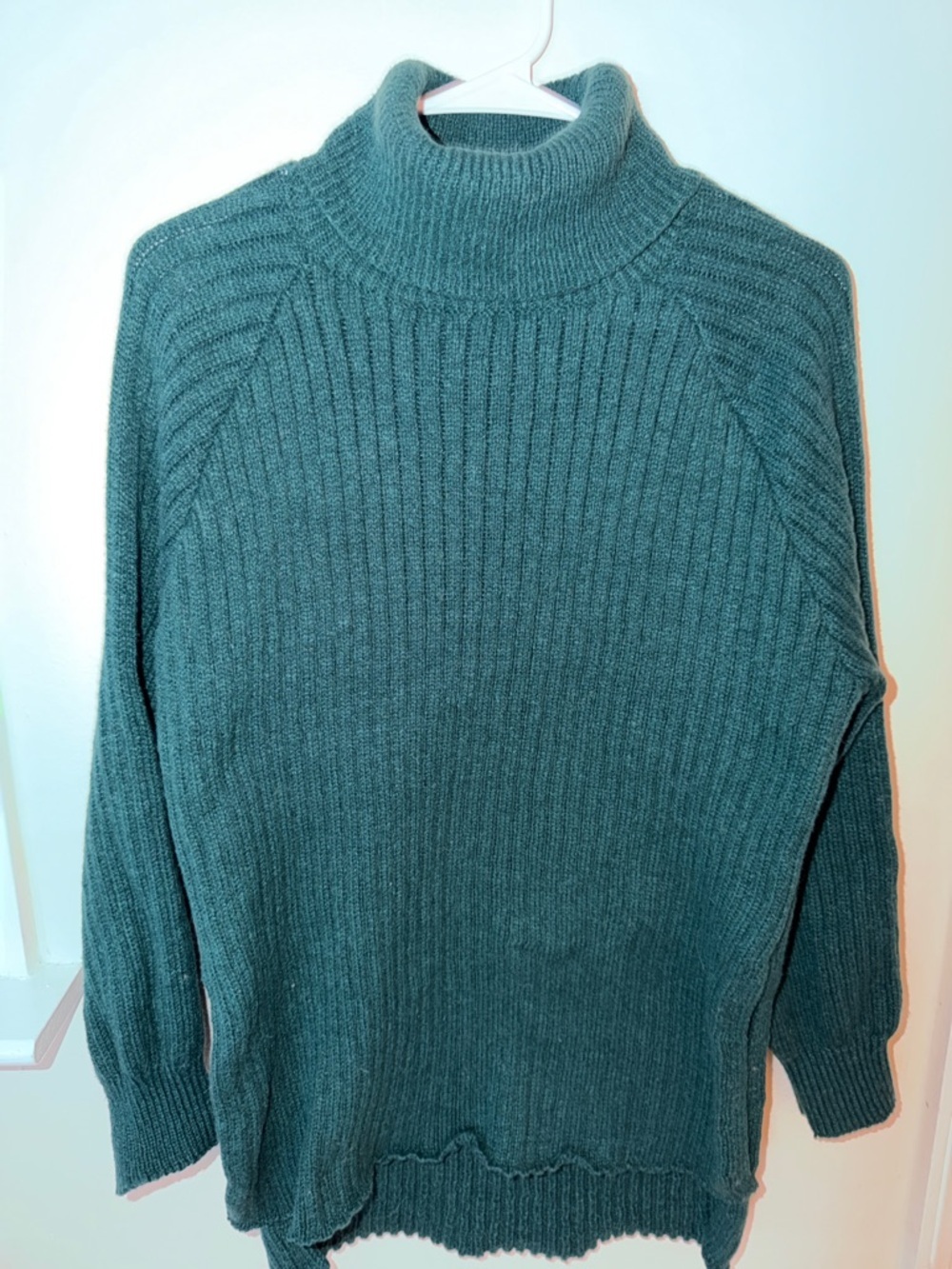 SHEIN Emerald Green Chunky Knit Sweater